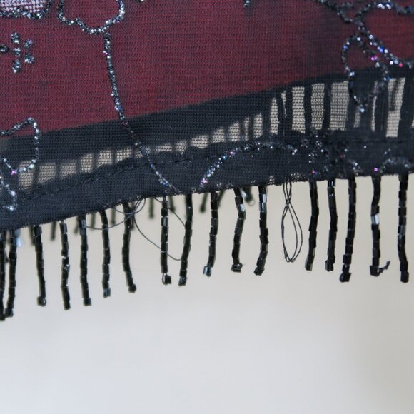 Vintage 90s Candy Rocket Floral Fringe Mini Dress - Picture 12 of 12